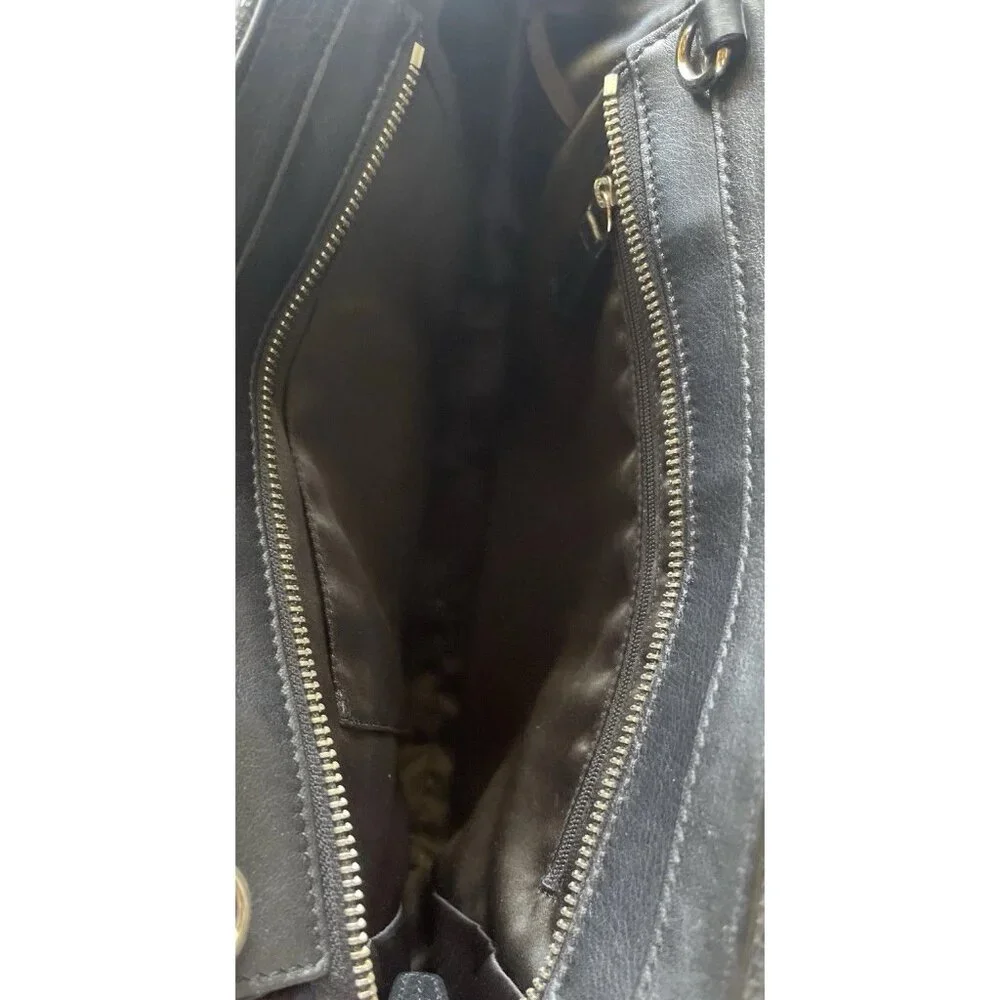 Coach Taylor Bette Mini Tote Black Leather Cross Body Bag Classic No Strap - Picture 13 of 15